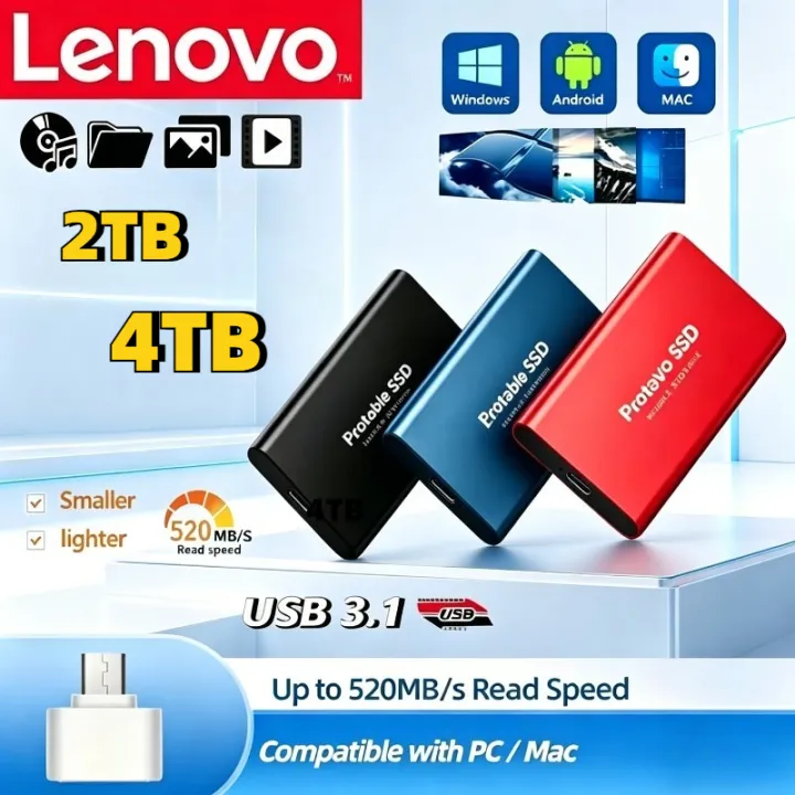 SSD 1TB 2TB USB T5 High-Speed Portable External 3.1 Mini Solid State ...