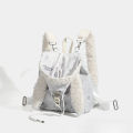 Cute Fluffy Rabbit Ears Hat Backpack for Autumn Winter New Design High-sense Large Capacity Hundred-match Bag for Women. 