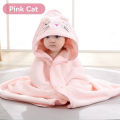Cartoon Baby Hooded Towel Poncho, Embroidered Cute Animal, Soft Absorbent Cape, Infant Bath Wrap, Newborn Bathrobe.
