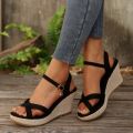 New Summer Fashion Sandals, Wedge-heeled Waterproof Platform, Thick-soled Roman Platform-soled Sandals, Large Size Women's Shoes.
