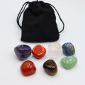 7pc/set Natural crystal Yoga Polished Energy Stone Agate Chakra Reiki Healing Home Decoration Collection Popular Stones. 