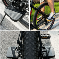 Universal Folding Mountain Bike Rear Seat Footrest - Space-Saving,  High Load Capacity, Non-Slip Surface, Easy Installation. 