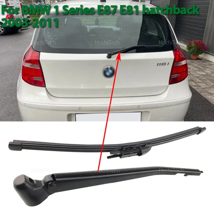 Rear Windshield Windscreen Washer Wiper Arm Blade Set for BMW 1 Series E81 E87 Hatchback 2003-2011 61627138507 Car Accessories