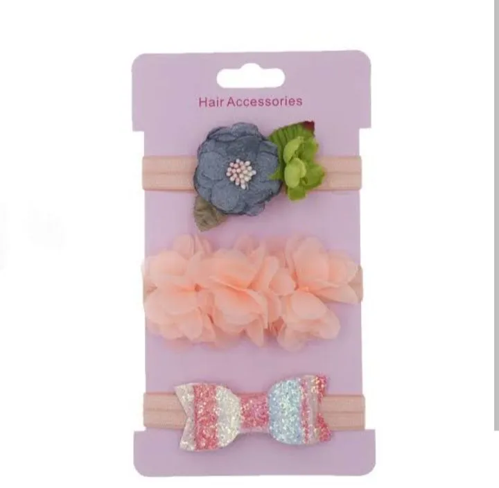 pack%20of%203/5/6%20newborn%20baby%20girls%20hairbands%20bow%20knitted%20soft%20hairbands%20baby%20hair%20accessories%20-%20Image%205