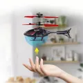 2 Channel Gesture Control Suspension Helicopter RC Remote Induction Aircraft With Charging LED Light Kids Toy for Boys. 