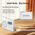 AIBEN C5S Mini Portable Radio Handheld Rechargeable Digital FM USB Charging Port Device Speaker. 