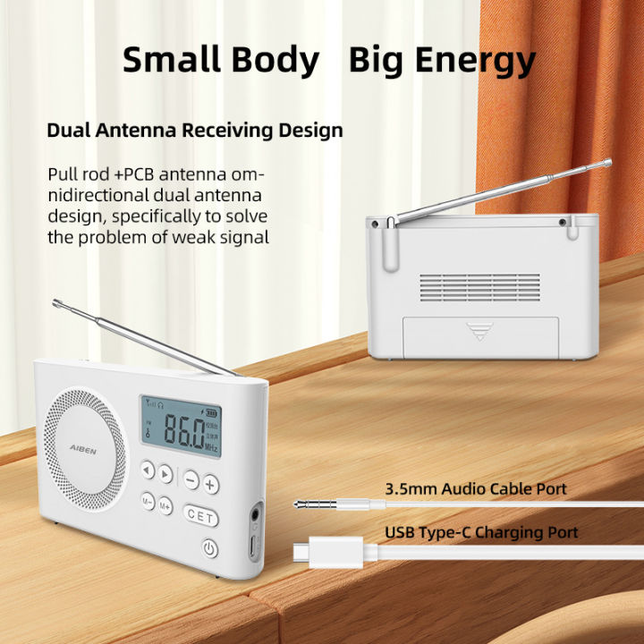 AIBEN%20C5S%20Mini%20Portable%20Radio%20Handheld%20Rechargeable%20Digital%20FM%20USB%20Charging%20Port%20Device%20Speaker%20-%20Image%206