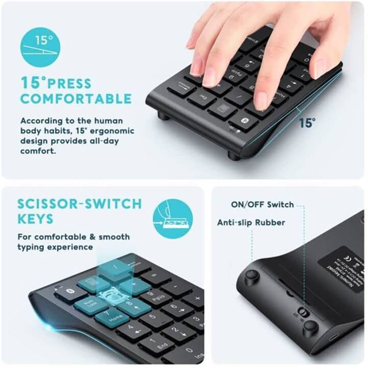 SeenDa%20Rechargeable%20Wireless%20Numeric%20Keypad%20Bluetooth%20Number%20Pad%20Slim%2022-Keys%20External%20Numpad%20Keyboard%20Data%20Entry%20-%20Image%205