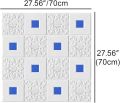 3D Peel & Stick Foam Wall Panels, 6 Sheets Cover 30 sq feet, Self Adhesive Decorative Wallpaper for Living Room Wall Decoration, Gold. 