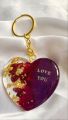 Heart Key pendent| Resin love keychain with your love ones| Gifts. 