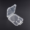 10pcs Transparent Standard TF/SD Memory Card Case Holder Box Storage Boxes Protection Holder Memory Card Clear Plastic Case. 