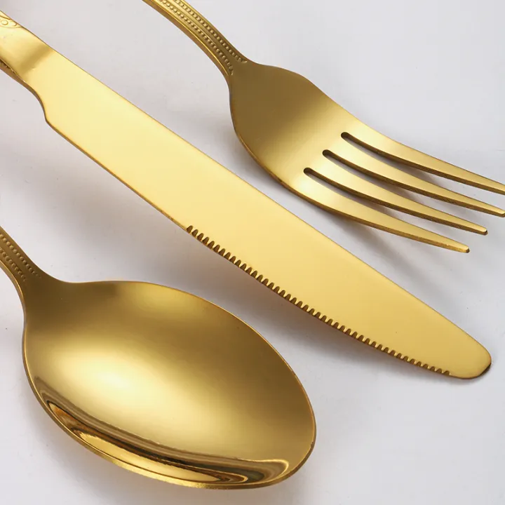 24pc%20Stainless%20steel%20gold%20cutlery%20set%20knife%20fork%20spoon%20steak%20knife%20fork%20dessert%20fork%20spoon%20retro%20suitable%20for%20restaurant%20kitchen%20-%20Image%203