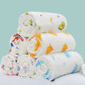 4-Layer Gauze Infant Washcloth Baby Bath Towel Newborn Bathrobe Cotton Swaddle Blanket for Boy Girl Children's Blanket.