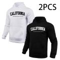 2 Pcs Mens Sweatshirts Printing Casual Long Sleeves Hoodies Fitness Sports Jogging Mens Clothing Outdoors Street Quality Tops. 