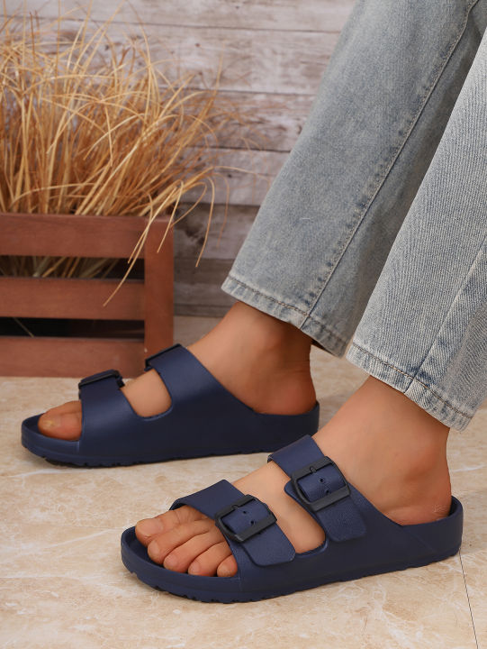 Men's%20Teen%20Mules%20New%20Summer%20Retro%20Casual%20Slip-On%20Slippers%20Eva%20One-Piece%20Molded%20Double-Strap%20Half-Slip%20Flat%20Slippers%20with%20Adjustable%20Buckle%20-%20Image%205