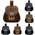 Steampunk Medieval Punk Style Fanny Packs for Men Pu Leather Coin Purse Hangable Belt Waist Bag Drawstring Hip Belt Bag Cosplay.