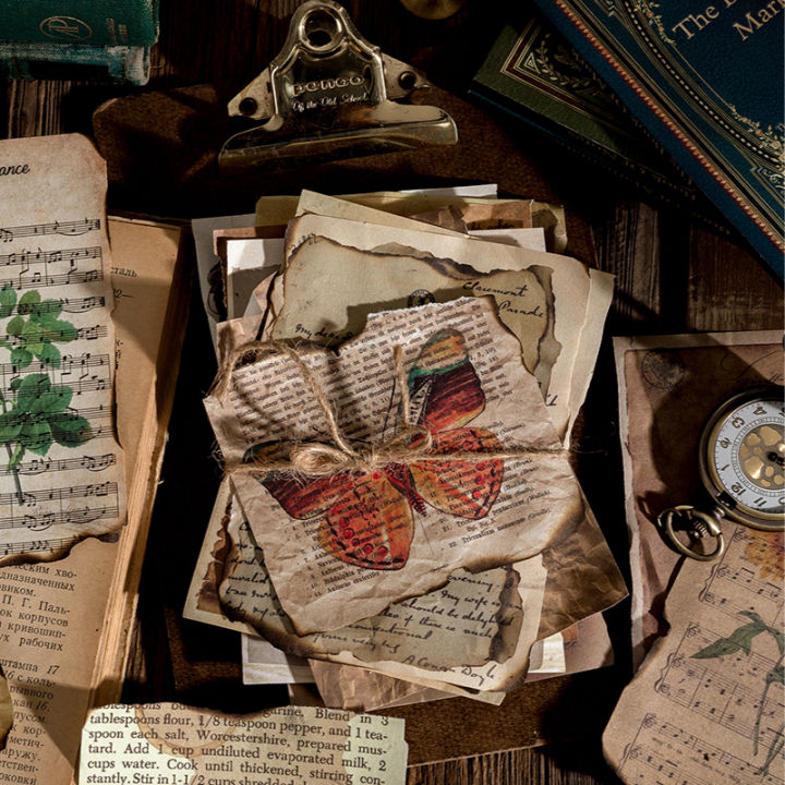 60%20pcs%20Retro%20traces%20book%20page%20material%20paper%20series%20tore%20up%20old%20book%20pages%20Text%20plants%20old%20Newspaper%20decorative%20material%20paper%20-%20Image%205