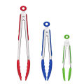 7/9/12inch Silicone Kitchen BBQ Tongs Stainless Steel Locking Cooking Tongs with Silicone Tips Non-Slip Food Tongs for Cooking. 
