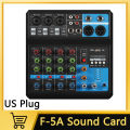 HD Audio 4 5 Channel Sound Mixer Professional Portable Console Computer Input 48v Power Live Broadcast A4 A5 Sound Audio Mixer. 