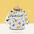 Baby apron baby bib protective clothing children's overalls cotton long sleeve reverse dress waterproof baby eating clothes. 