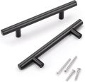 kitchen cabinet rod handle stainless black colour 6inch 2 pes. 
