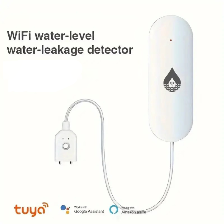 Tuya WiFi Flood Sensor Smart Home Products Zigbee Water Sensor Smart Life Monitoring Home Automation Compatible with Alexa