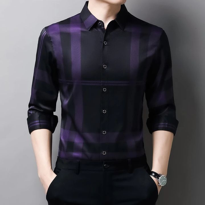 New%20Men's%20Casual%20Printed%20Long%20Sleeved%20Lapel%20Shirt%20for%20Spring%20and%20Autumn%20Fashion%20Comfortable%20Wrinkle%20Free%20Top%20Without%20Ironing%20-%20Image%202