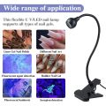 LED UV Light for Drying Nail Polish Gel Clip-On Flexible Desk Mini USB Nail Lamp Portable Nail Dryer Manicure Salon Tools. 