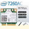 Intel Wireless-AC 7260 7260HMW 3160 7265 3165 8260 Mini PCIE Card Dual Band Bluetooth WiFi Adapter. 