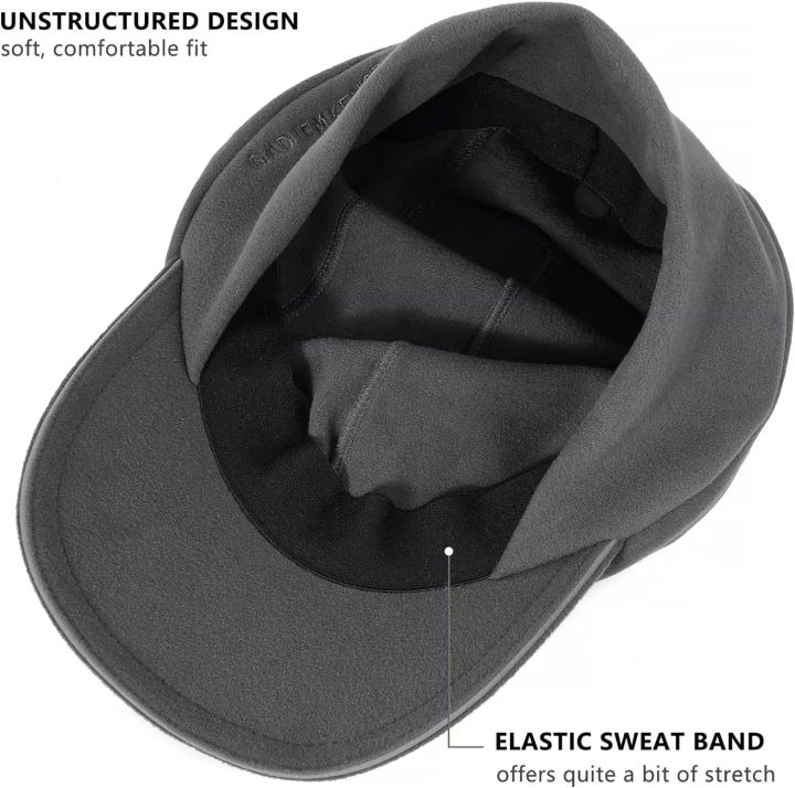 GADIEMKENSD%20Women's%20Winter%20Fleece%20Ponytail%20Hat%20Reflective%20Baseball%20Cap%20with%20Drop%20down%20Ear%20Warmers%20Golf%20Sports%20Cap%20M24%20-%20Image%206