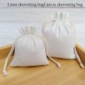 10Pcs Linen bundle pocket canvas bundle pocket cotton sack burlap bag rice  drawstring small cloth bag. 