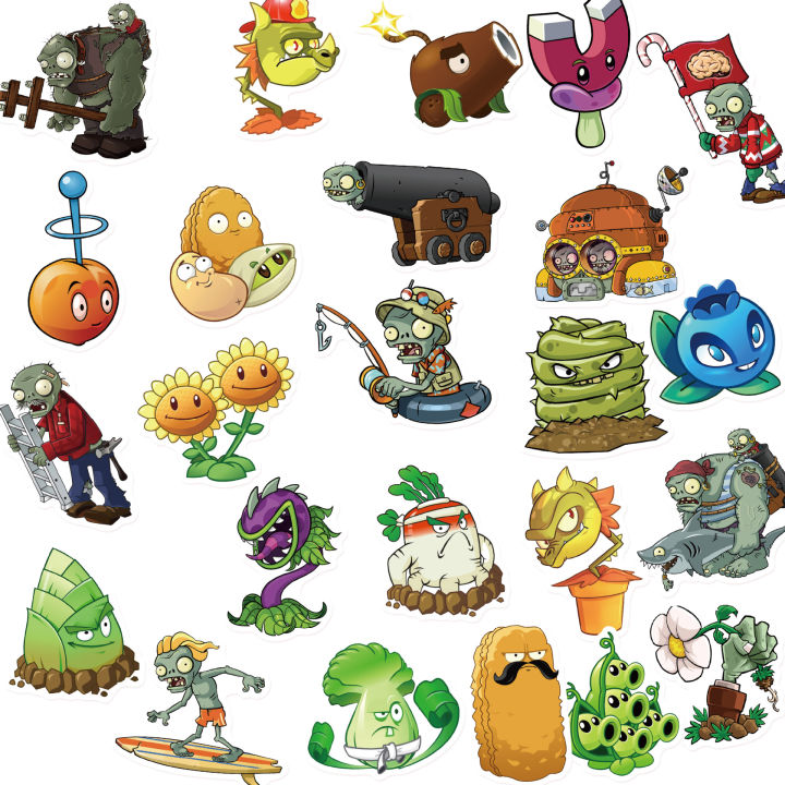 50Pcs%20Cartoon%20Cute%20Classic%20Game%20Plants%20Vs%20Zombies%20(PVZ)%20Water%20Bottle%20Storage%20Box%20Sticker%20Mobile%20Phone%20Case%20DIY%20Stickers%20-%20Image%206