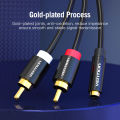 Vention Jack 3.5 mm to 2 RCA Cable Female to Male Audio Cable Aux Splitter for Amplifier TV Home Theater 3.5 Jack Aux Cable RCA.