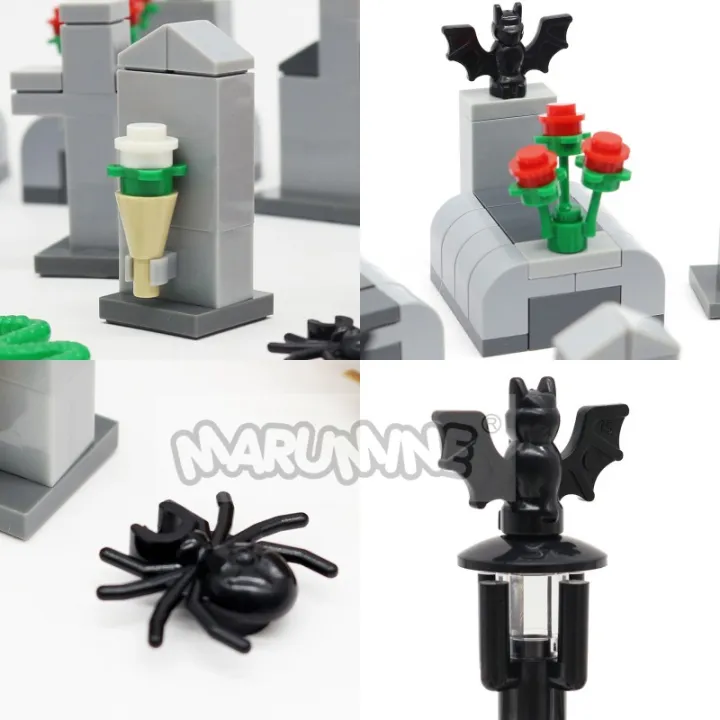 Marumine%20111pcs%20Halloween%20Building%20Blocks%20Set%20MOC%20Bricks%20Model%20Kit%20Tomb%20Graveyard%20Accessories%20Parts%20Compatible%2030103%2030238%2030115%20-%20Image%202