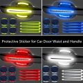 Car Door Reflective Stickers Anti-scratch Safty Warning Stickers Auto Handle Protection Film Exterior Styling Car Accessories.