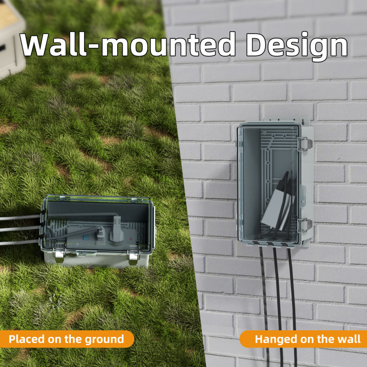 DaierTek%209x5x4.3%E2%80%9C%20Outdoor%20Extension%20Cord%20Cover%20Waterproof%20Electric%20Box%20Enclosure%20Cable%20Outlet%20Plug%20Cover%20Cord%20Protector%20Box%20-%20Image%205