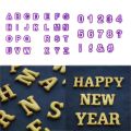 40pcs/set Alphabet Cake Molds Figure Plastic Letter Fondant Mold Icing Cookie Cutter Number Cake Mould Baking Decorating Tools. 