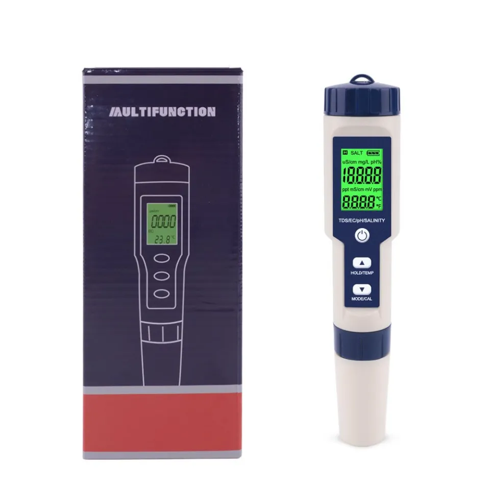 Jual Water Tester PH TDS EC Salinity Temperature Meter 5 In 1 EZ-9909
