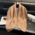 2025 Latest Spring and Autumn Women's Fashion Hijab Silky Muslim Square Sun Protection Shawl Luxury Brand Soft Female Scarf.