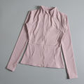 New yoga wear ladies coat round high elastic loose exercise yoga fitness long sleeve stand-up collar  yoga tops. 