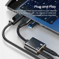 USB Sound Card Adapter with 3.5mm Headphone and Microphone Jack Braided Cable External USB Audio Adapter for Windows Mac Laptop. 