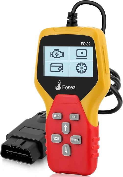 Foseal Wired OBD2 Scanner, Plug and Play OBDII Code Reader, Car Diagnostic Tool for Vehicle Engine Fault