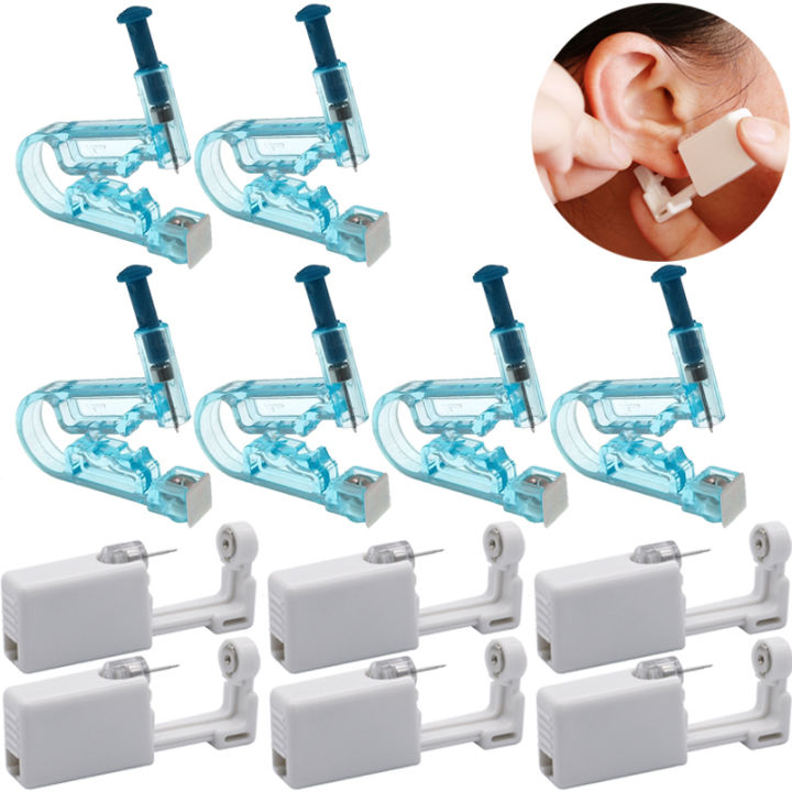Safety Ear Piercing Gun Kit Disposable Disinfect Safety Earring Piercer Machine Studs Nose CLip