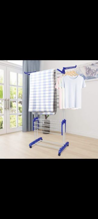 Foldable%203%20Layer%20Clothes%20Drying%20Stand%20Rack%20-%20Heavy%20Duty%20Double%20Pole%20Indoor%20Laundry%20Dryer%20-%20Image%204