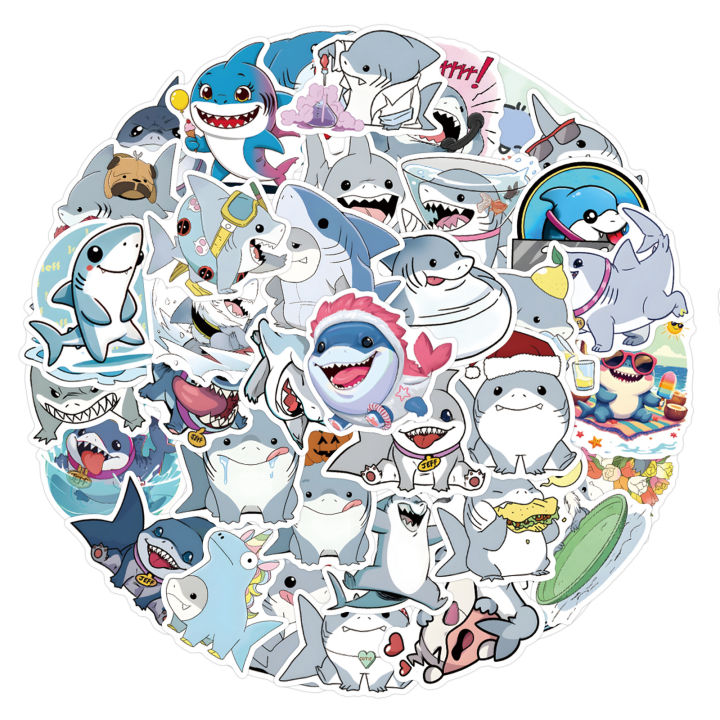 50Pcs%20Cartoon%20Jeff%20the%20Shark%20Stickers%20%20DIY%20Stickers%20Scrapbooking%20Phone%20Luggage%20Skateboard%20Waterproof%20Graffiti%20Decals%20-%20Image%202