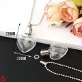 Glass Locket Urn Jewelry Cremation Jewelry Urn Necklace for Ashes Fillable vials Necklaces Blood Vial Necklace. 