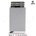 Rfid Smart Bank Credit Card Holder Wallet Metal Thin Slim Men Wallets Pop Up Minimalist Wallet Black Metal Bank Cardholder Case. 