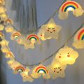 1PACK Rainbow&Star&Cloud String Lights LED Decorative Fairy Light Battery Powered Lights Twinkle Lights For Party Bedroom Decor. 