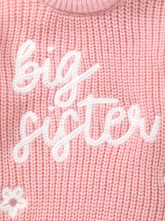 Baby%20Girl%20Knitted%20Round%20Neck%20Sweater%20with%20Letter%20Big%20Sister%20and%20Floral%20Embroidery,%20Fresh%20and%20Versatile,%20Ins%20Hot-Selling%20Top%20-%20Image%204