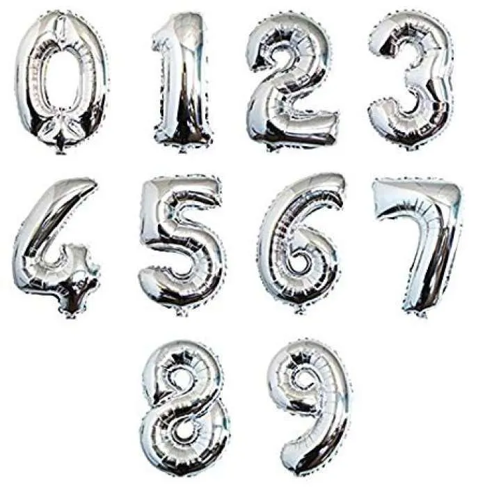silver foil number 16" 0-9 helium quality